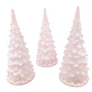 Led Christmas Tree. Set of 3 6.25 inch x 2.75 battery operated. Lights change co